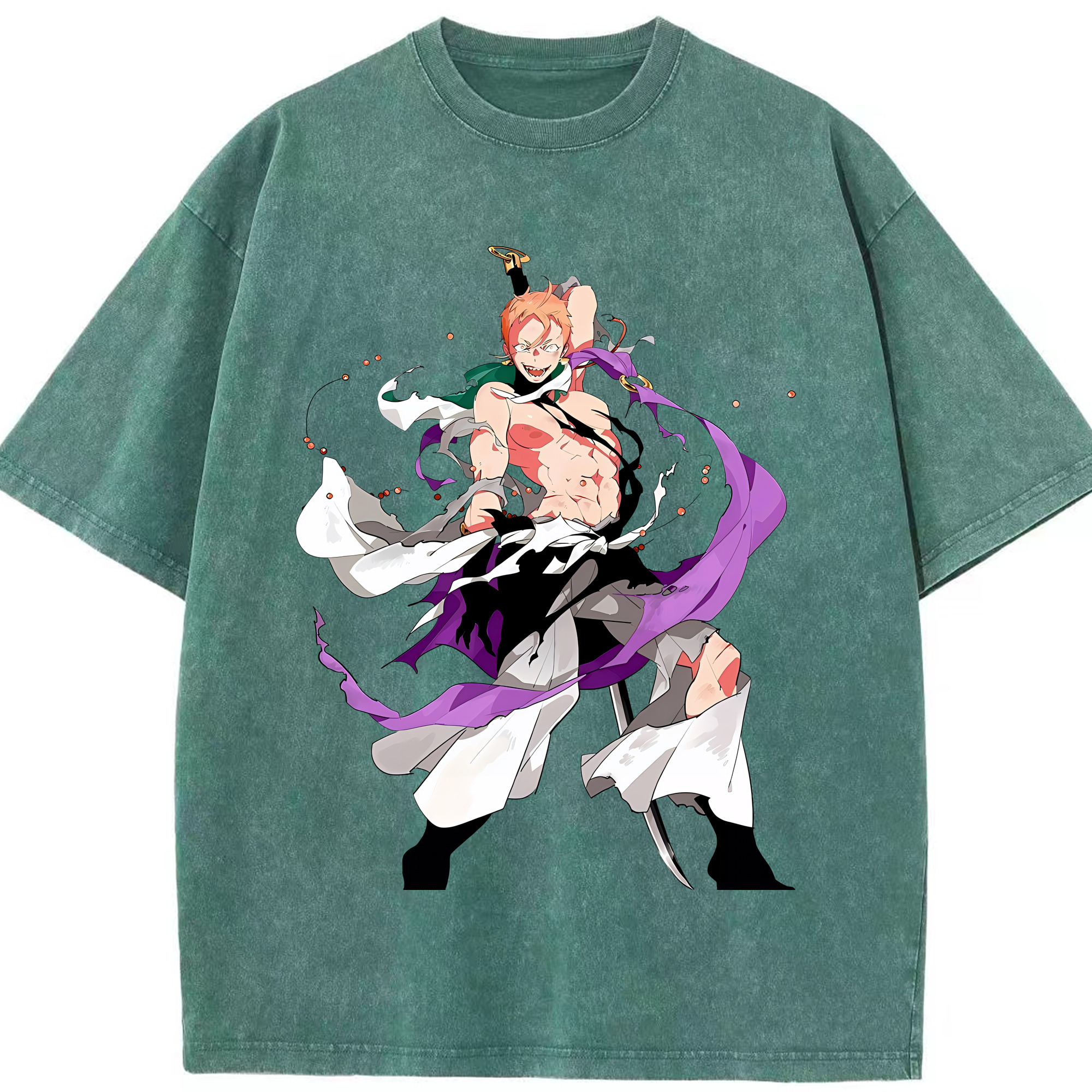 （画像用） 刀剣乱舞 Touken Ranbu 綿100% ヴィンテージ風 半袖Tシャツ（フロントプリント）